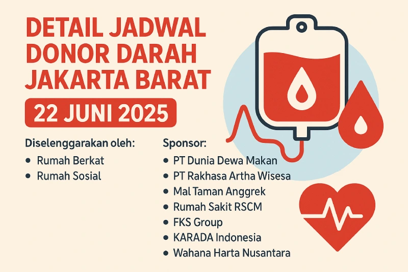 Detail Jadwal Donor Darah Jakarta Barat 22 Juni 2025