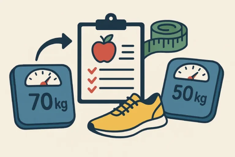 cara menurunkan berat badan 70 kg menjadi 50 kg