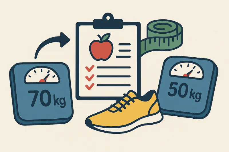 cara menurunkan berat badan 70 kg menjadi 50 kg